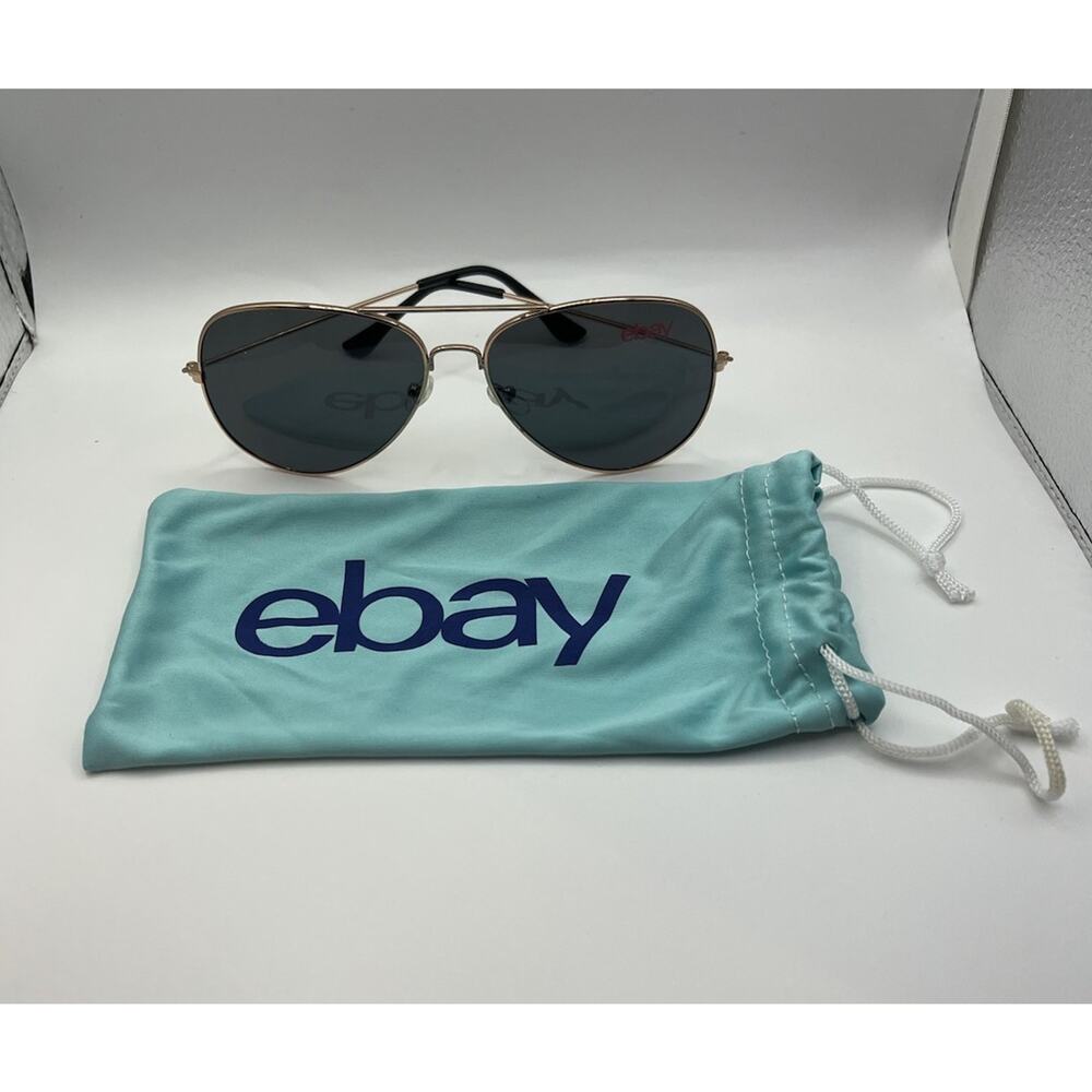 eBayana Aviator Sunglasses eBay Logo With eBay Bag SWAG Reseller Metal Frame